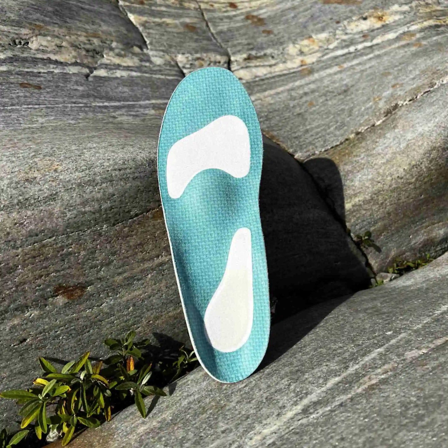 Cordewener insole in front of stone